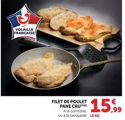 Hyper U Filet de poulet pane cru offre