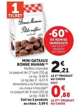 Hyper U Bonne maman - mini gateaux offre