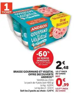 Super U Andros - brasse gourmand et vegetal offre decouverte offre