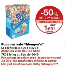 Monop' Menguy's Popcorn salé offre