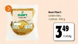 Colruyt Boni Plan't cordon-bleu offre