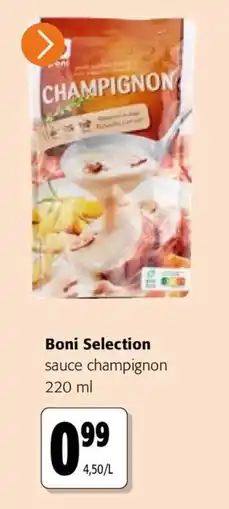 Colruyt Boni Selection sauce champignon offre