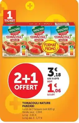Super U Panzani - tomacouli nature offre
