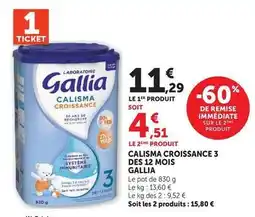 Super U Gallia - calisma croissance 3 des 12 mois offre