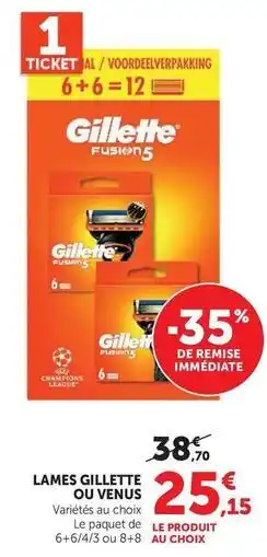Super U Gillette - lames offre
