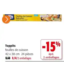 Colruyt Toppits feuilles de cuisson offre