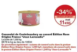 Monop' Jean Larnaudie Cassoulet de Castelnaudary au canard offre