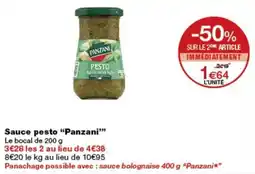 Monop' Panzani Sauce pesto offre
