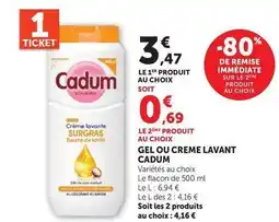 Super U Cadum - gel offre