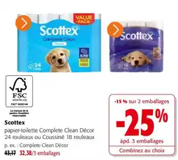 Colruyt Scottex papier-toilette Complete Clean Décor offre