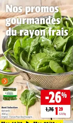 Colruyt Boni Selection épinards offre