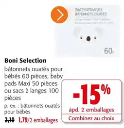 Colruyt Boni Selection bâtonnets ouatés pour bébés offre