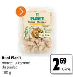 Colruyt Boni Plan't morceaux comme du poulet offre