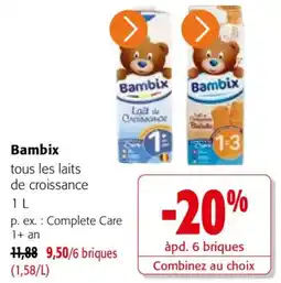 Colruyt Bambix tous les laits de croissance offre