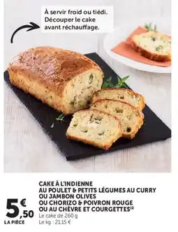 Super U Cake à l'indienne offre