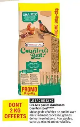 Gamm vert VERSELE-LAGA Country's Best Gra-Mix poules d'Ardennes offre