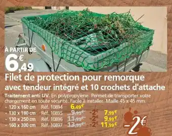 Filet de protection pour remorque