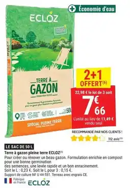 Gamm vert ECLOZ Terre à gazon offre