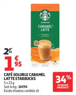 Auchan Starbucks café soluble caramel latte offre