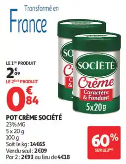 Auchan SOCIÉTÉ Crème offre