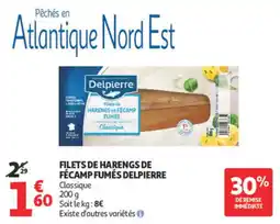 Auchan Delpierre Filets de Harengs de Fécamp Fumés offre