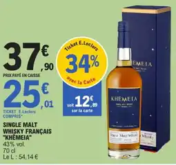 E.Leclerc KHÊMEIA Single Malt Whisky offre