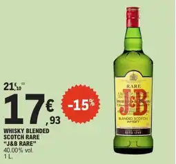 E.Leclerc J&B Rare Whisky Blended Scotch offre