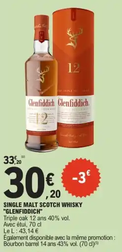 E.Leclerc Glenfiddich Single Malt Scotch Whisky offre