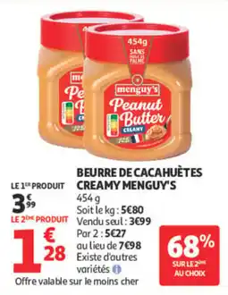 Auchan menguy's Peanut Butter offre