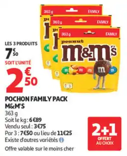 Auchan M&M'S POCHON FAMILY PACK offre