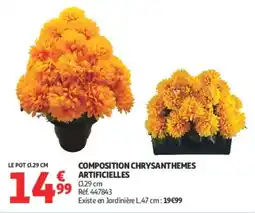 Auchan COMPOSITION CHRYSAN THEMES ARTIFICIELLES offre