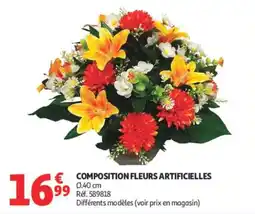 Auchan COMPOSITION FLEURS ARTIFICIELLES offre