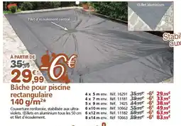 Provence Outillage Bâche pour piscine rectangulaire offre