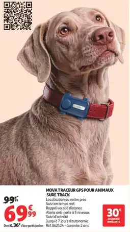 Auchan MOVA TRACEUR GPS POUR ANIMAUX offre