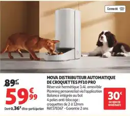 Auchan MOVA DISTRIBUTEUR AUTOMATIQUE DE CROQUETTES PF10 PRO offre
