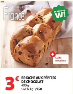 Auchan Brioche aux pépites de chocolat offre
