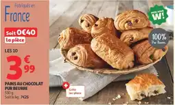 Auchan MON JOUR W! PAINS AU CHOCOLAT PUR BEURRE offre