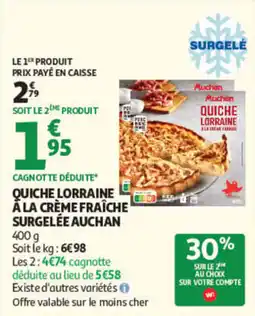 Auchan Auchan Quiche Lorraine offre