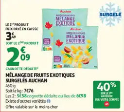 Auchan Auchan Mélange de fruits exotiques offre