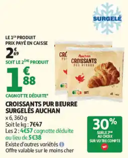 Auchan Auchan Croissants pur beurre offre