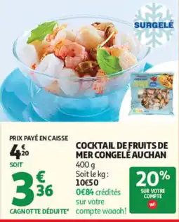 Auchan AUCHAN Cocktail de fruits de mer congelé offre
