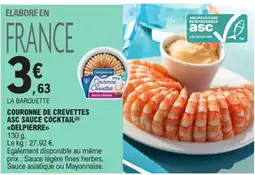 E.Leclerc Delpierre couronne de crevettes asc sauce cocktail offre