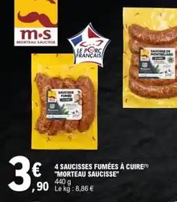 E.Leclerc MORTEAU SAUCISSE SAUCISSE FUMÉE offre