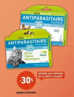 E.Leclerc Parapharmacie VETOFORM ANTIPARASITAIRE offre