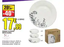 E.Leclerc SG Service de table White Floral offre