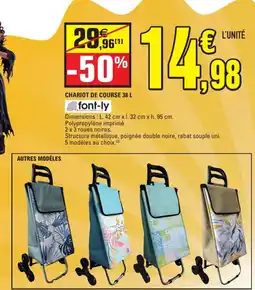 E.Leclerc font-ly CHARIOT DE COURSE 38 L offre
