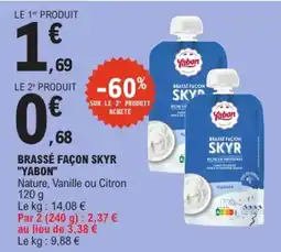 E.Leclerc Yabon Brassé façon Skyr offre