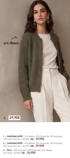 E.Leclerc CARDIGAN ZIPPÉ offre