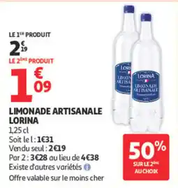 Auchan LORINA Limonade artisanale offre