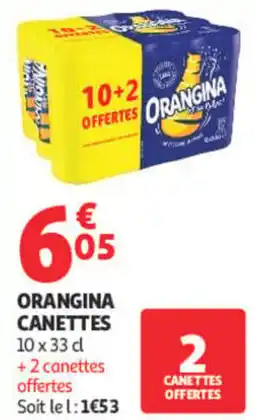 Auchan ORANGINA CANETTES offre